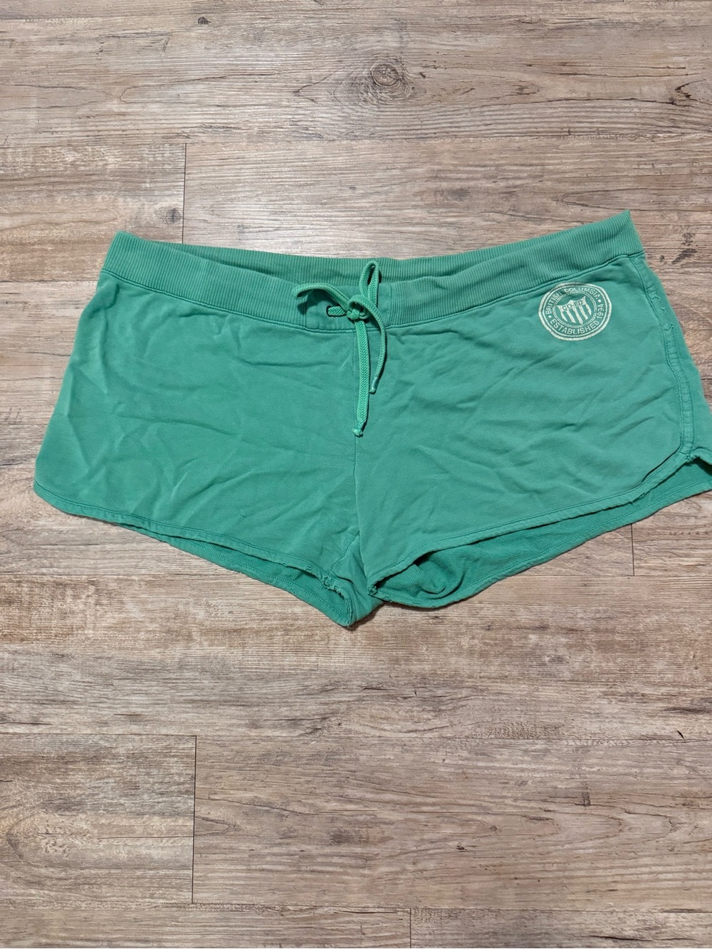 Y2K Old Navy Green Ultra Low Waist Athletic Lounge Shorts with Drawstring